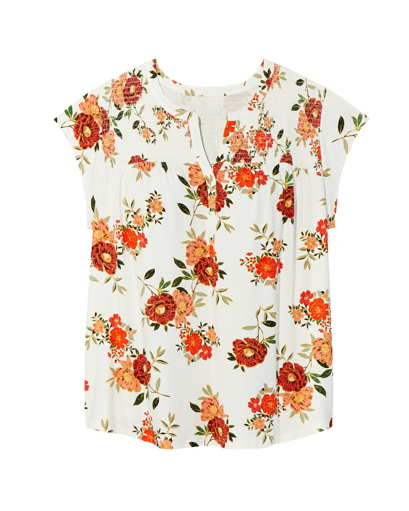 Front of plus size Raelin Cap Sleeve Top by Cloth & Bloom | Dia&Co | dia_product_style_image_id:126520